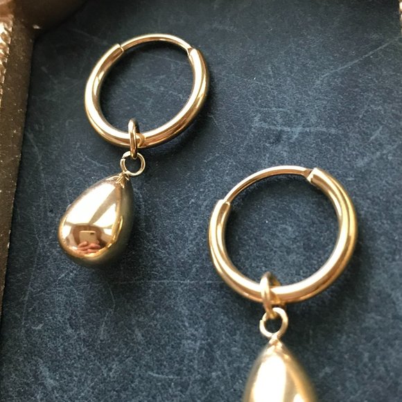 Waterdrop Hoops - New, Never Worn - Picture 2 of 4